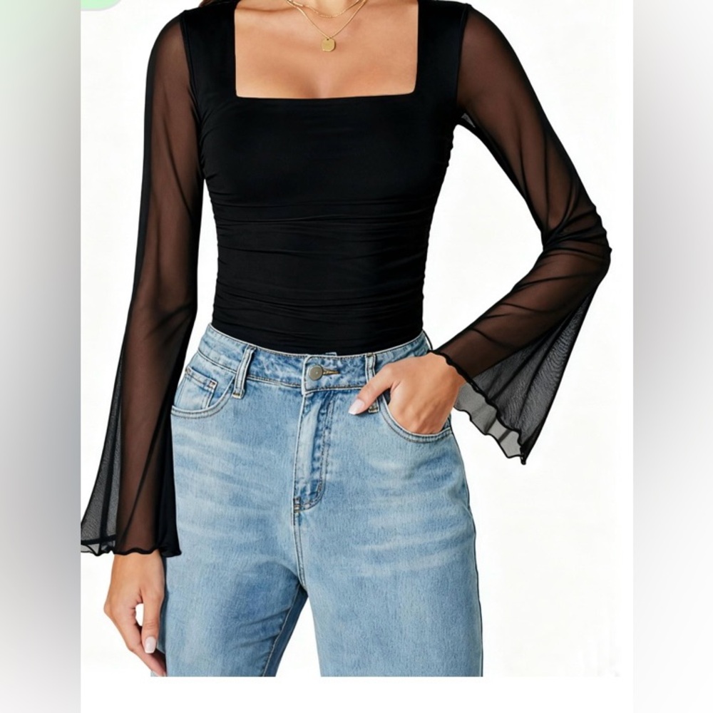 Black Sheer bodysuit